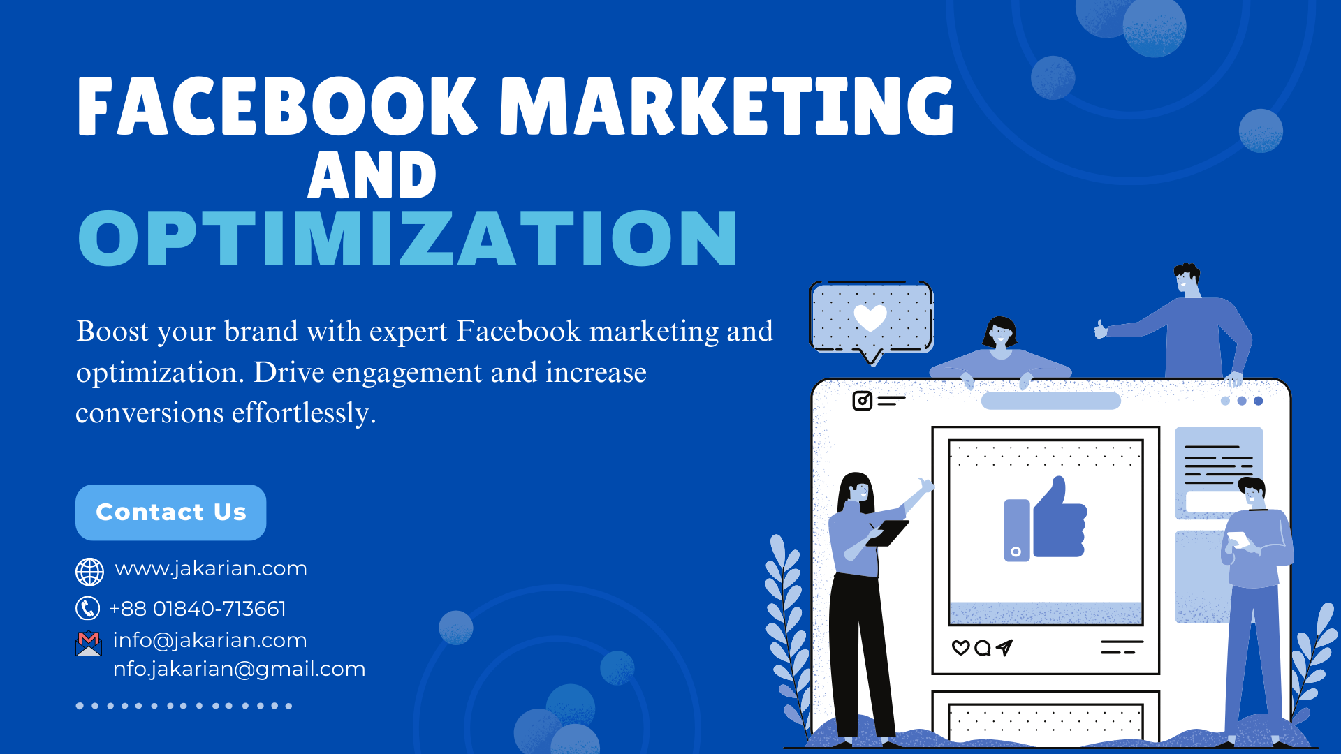 Facebook Marketing and Optimization